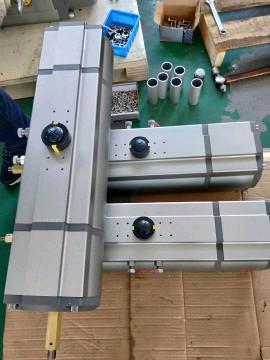 Three Position Pneumatic Rotary Valve Actuator Rack And Pinion Type With Aluminum Body