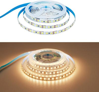 12V Flex LED Strip 3000K Warm White SMD2835 LED 120LEDs/M Cuttable Flexible LED Tape Lights IP20 for Bedroom
