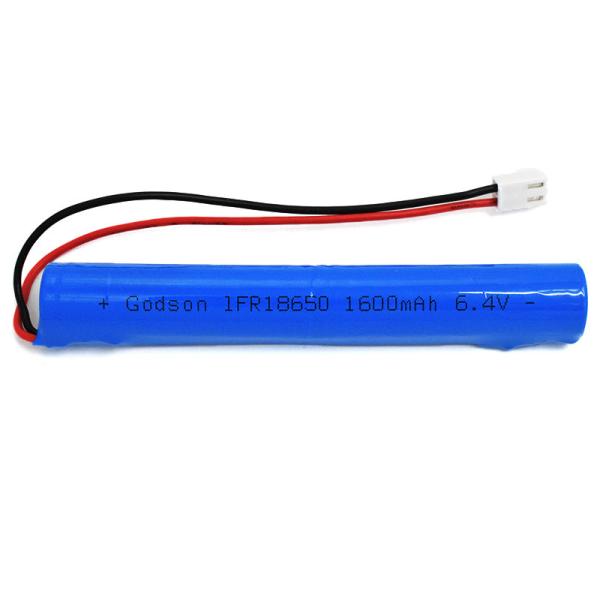 1600mAh 18650 LiFePO4 emballe la batterie d'éclairage de secours 6.4V