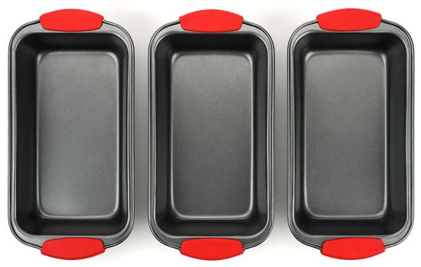 3 Piece NonStick Bread Pan Set Loaf Pans For Bread Baking Pans Bakeware Set
