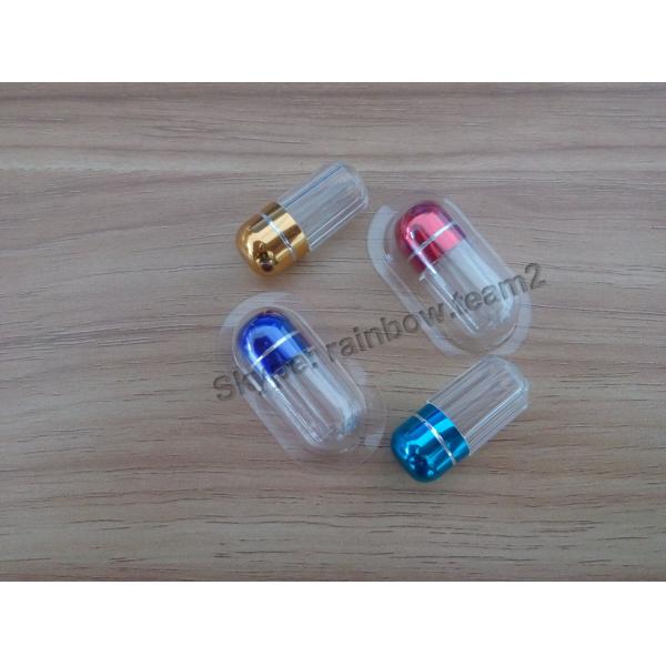 Pilule sexuelle en or plastique réutilisable, petite bouteille de médicament, bouteilles de pilule à zone étendue.