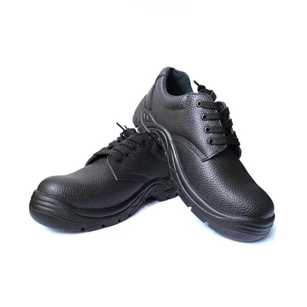 Zapatos de seguridad industrial de cuero genuino para hombres Botas de trabajo con gorra de pie de acero