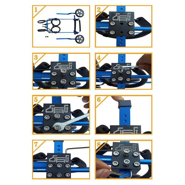 Blue Hind Leg Pet Dog Wheelchair With Mute PU Wheels Lightweight