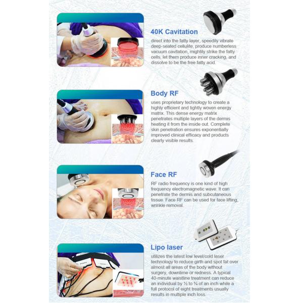 800W 40K Vacuum Ultrasonic Cavitation Radio Frequency Machine