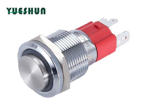 a lâmpada conduzida amarela de 12V 220v iluminou o interruptor de tecla momentâneo
