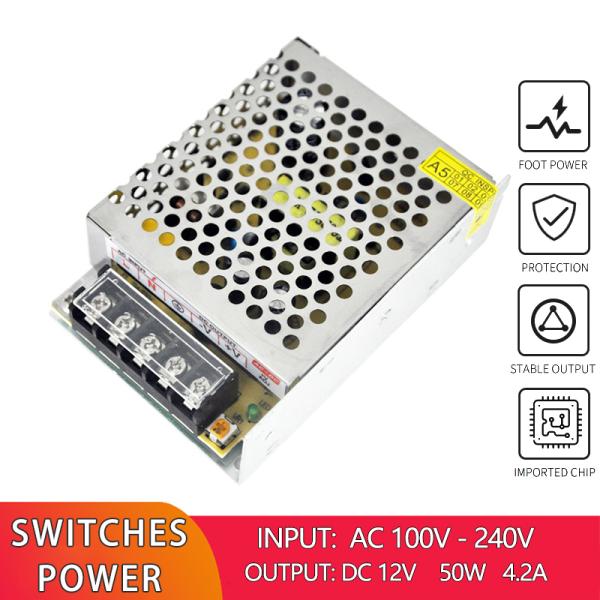 Универсалия DC 12V 50W 4.2A отрегулировала переключая AC 100V 240V электропитания к переключению DC