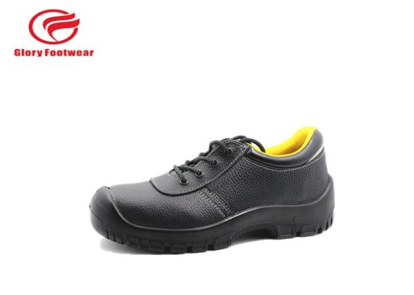 Protective Mens Lightweight Steel Toe Boots Split Leather Yellow Mesh Lining Warehouse