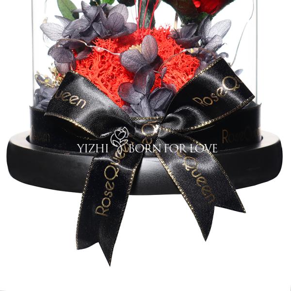 Deluxe 3 Rose Glass Shaded Eternal Rose Box For Your Loved One On Valentines Day