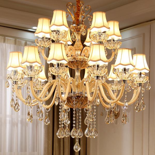 Modern crystal chandelier lighting Fixtures with lamshade (WH-CY-05)