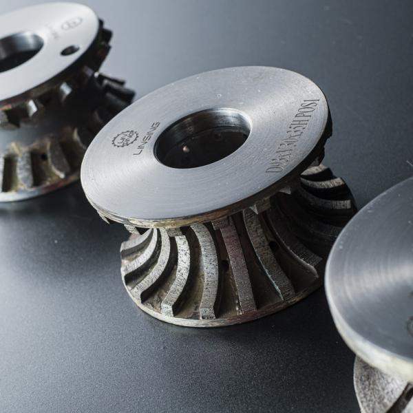 Roda de moagem de diamantes segmentada de ligação metálica para perfis de borda de pedra de mármore de granito
