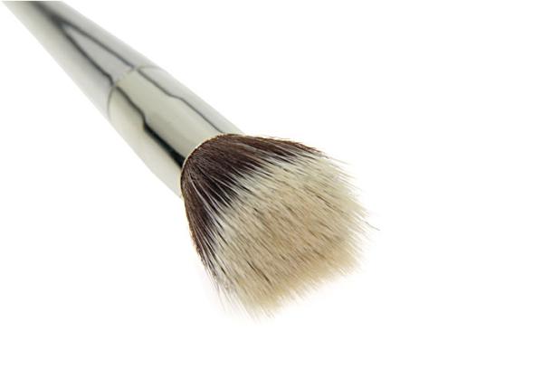 Stainless Metal Handle Concealer 	Foundation Makeup Brush With Gold Aluminum Handle