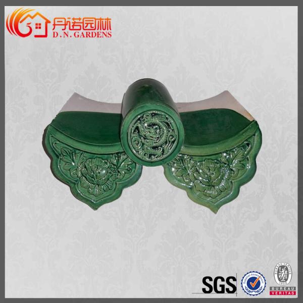 Decoration Celadon Chinese Temple Roof Tiles Soundproof