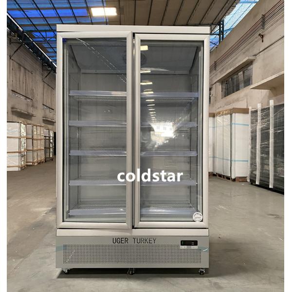 R134A Cold Drink Coolers 2 Glass Doors Refrigerator