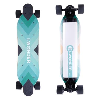 LED Light Electric Longboard Skateboards With Dual Hub Motors In Wheel