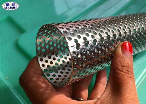 Tubo perfurado espiral soldado, elemento de filtro de aço inoxidável do óleo da rede de arame