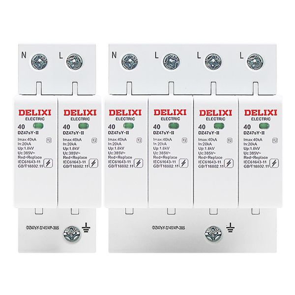 Surge protector DZ47SY lightning surge switch 2p household 4p lightning arrester 20KA40KA household