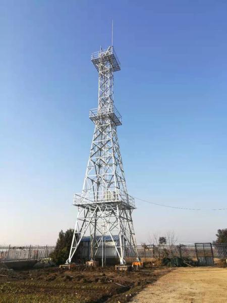 Prefabricated Steel Pipe Structure Observation Tower With Hot Dip Galvanized and Corrosion Resistant