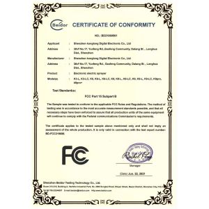 Shenzhen KongLong Digital Electronic Co., Ltd. Certifications