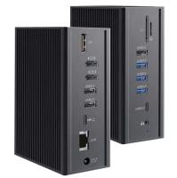 Thunderbolt 3 16 en 1 Tipo-C Dual HDMI USB C Estación de acoplamiento 4K Video