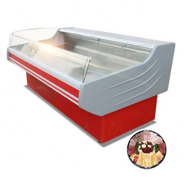 Single - Temperature Deli Display Refrigerator ,  Supermarket Meat Dish Chiller