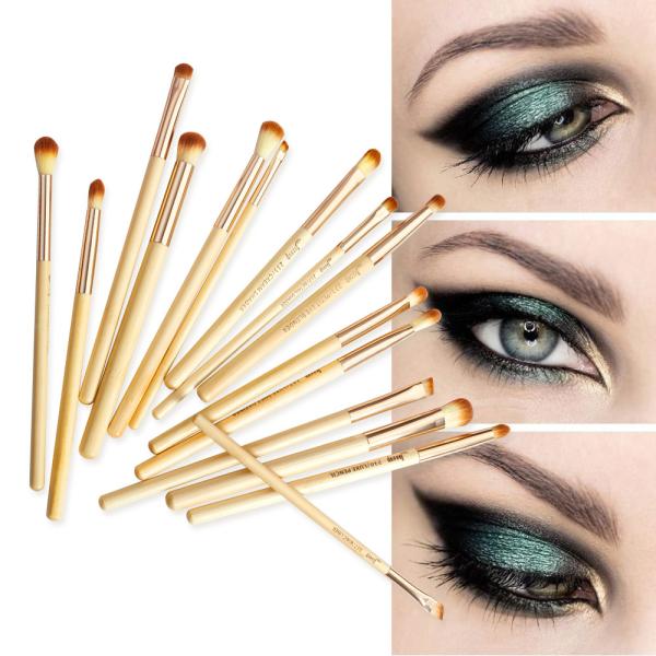 Jessup Bamboo Makeup Brushes Set Full Eye Makeup Kit ODM Available