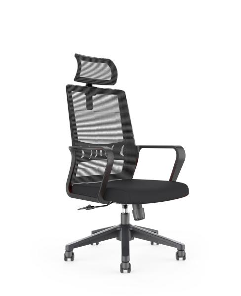 21.65KGS preto Mesh Chair, Mesh Desk Chair ergonômico revolvendo