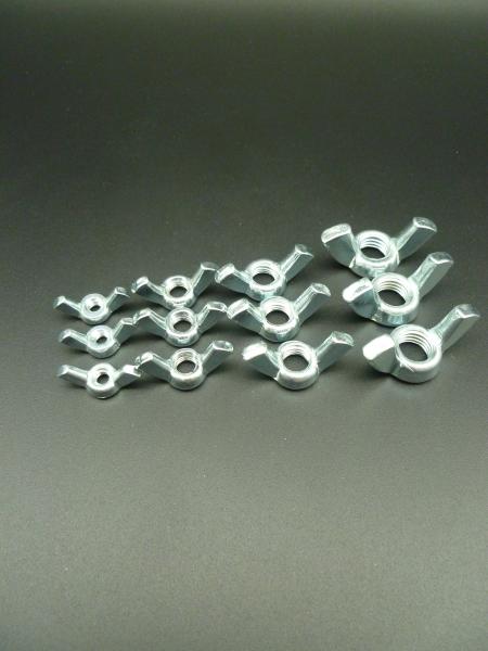 M12-1.75,DIN315/ISO5448 Wing Nut,Metric,Grade 8.8 ZINC Plated,Carbon Steel
