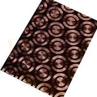 Le CD de couleur de la tôle de Rose Gold Decorative Stainless Steel PVD polissant le laser 3D a laminé à froid