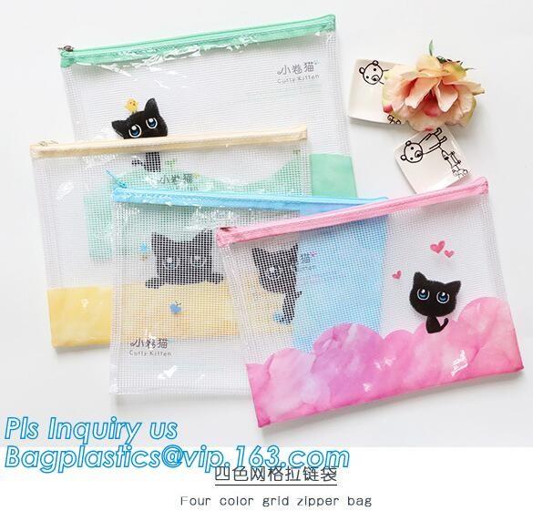 Pencil Case Cosmetic Bag Stationery Material School Supplies pencil box pen bag, zipper canvas pencil bag for students
