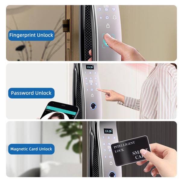 Wireless Smart Camera Door Lock Tuya Deadbolt Lock With Camera