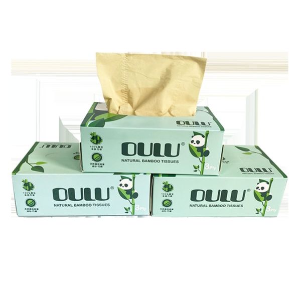 Chinese Manufacturers Custom 2ply 3ply White Bamboo Box Tissue Paper Facial Tissue