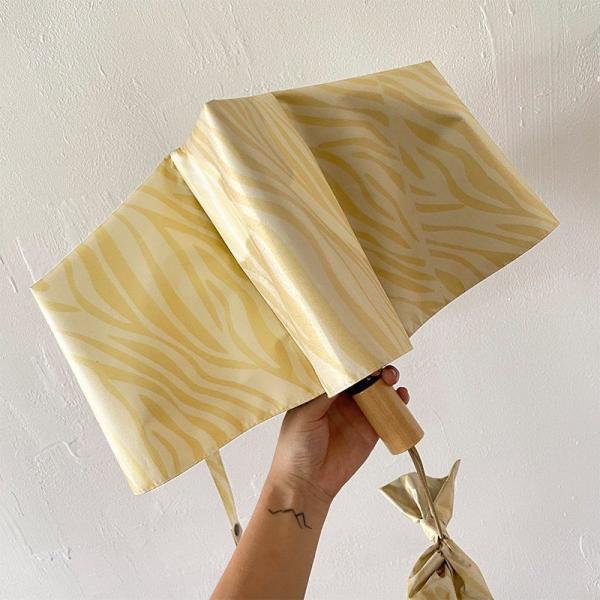Knock warm yellow Zebra umbrella women's sun and rain dual- sunscreen vinyl daily products