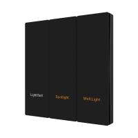 Commutateur de contrôle de mur de la lampe KNX, double interrupteur de lampe de bande de 4 bandes