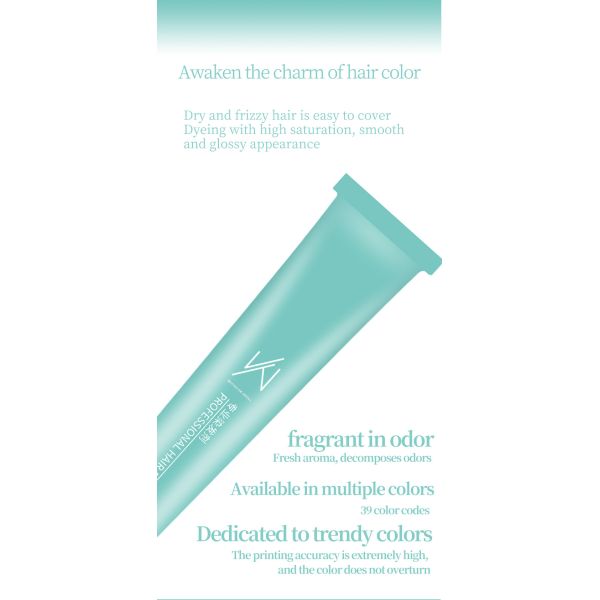 Crème Coloration Professionnelle Salon 90ml Longue Durée Permanente Végétale Sans Danger