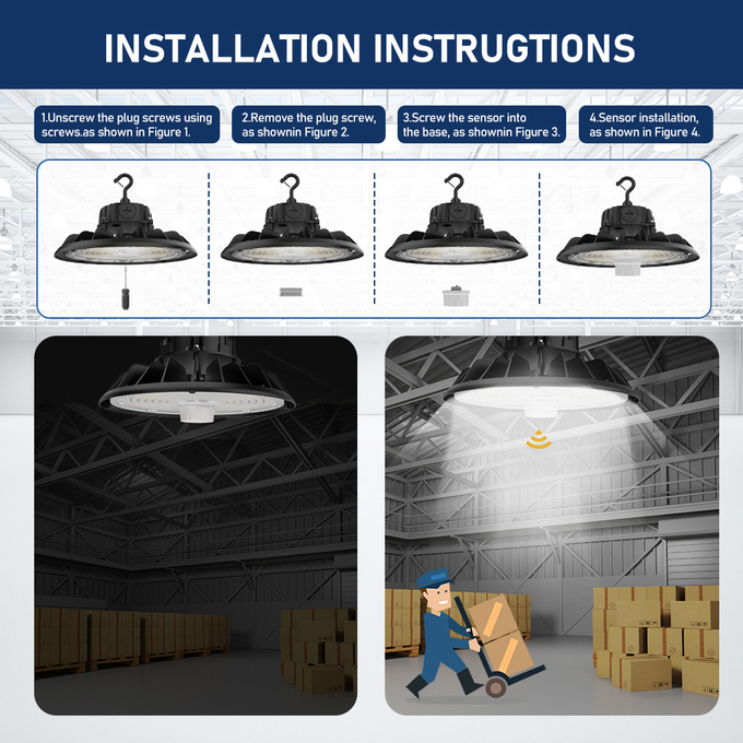 200w UFO LED High Bay IP65 LED UFO Highbay Light Для хранилища спортивного гаража