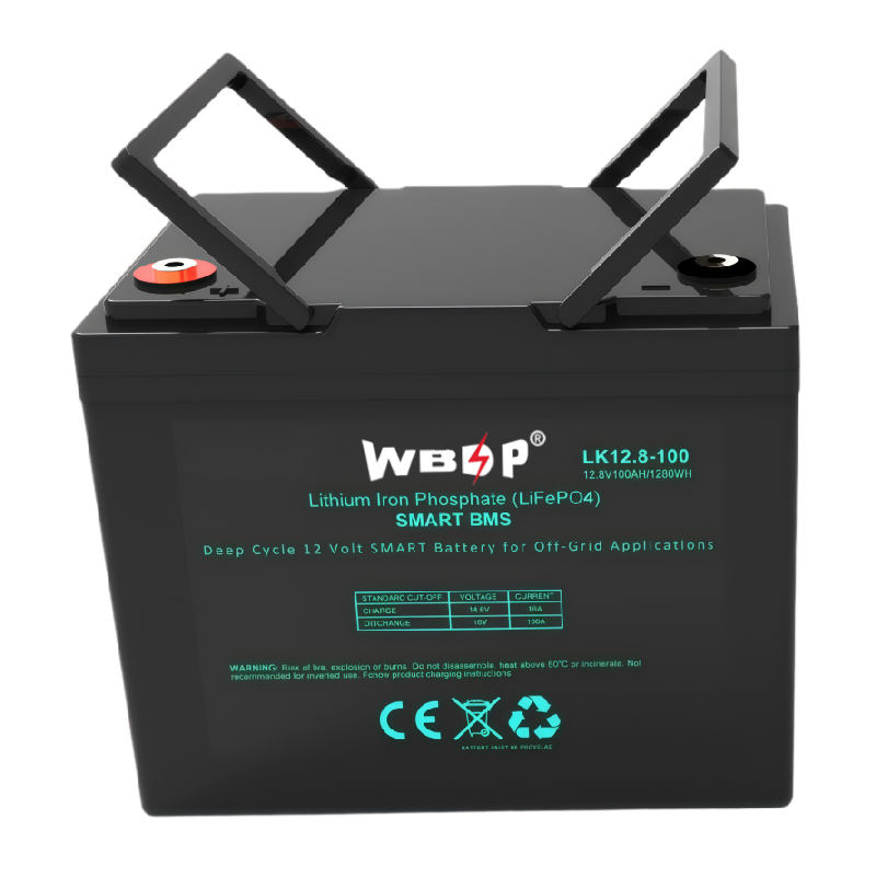 Lightweight 12.8V 100Ah Lithium Battery Heavy Duty LiFePO4 Lithium Ion Battery