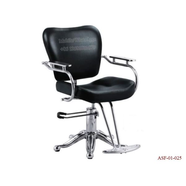 ASF-01-025 2015 Hot Selling Barber Chair Stainless Steel Base Black Color Styling Chair