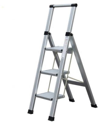Three Step Aluminium Alloy Ladder 150kg Max Load Capacity 69cm Height