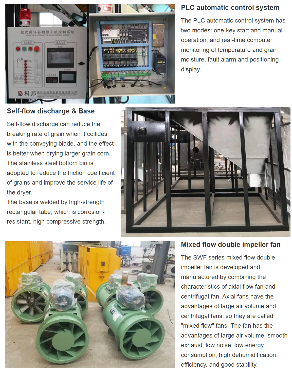 300 Tons Batch Indirect Wheat Dryer Machine energy saving with Conveyor