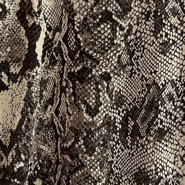 Women's Snake Print Open-Back Short Sleeve Top