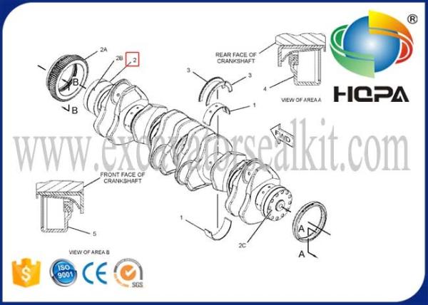 6I1453 6I-1453 Excavator Engine Parts Crankshaft For CAT Engine 3406B 3406C 3406E