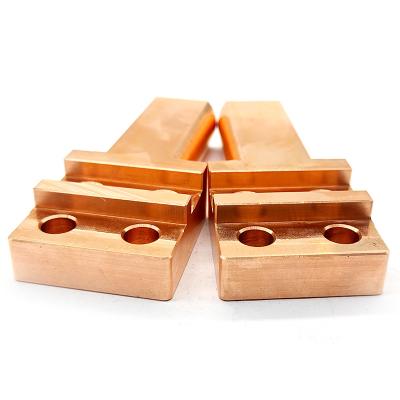 CNC Copper Contact Block Precision Machined Electrical Connector for Power Equipment