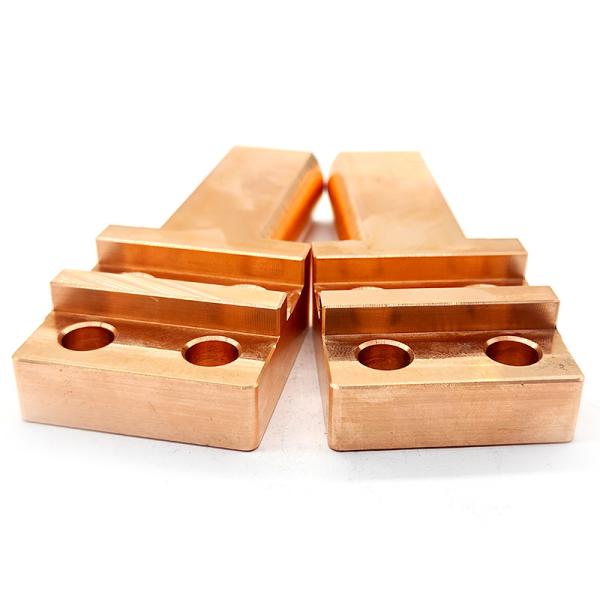 CNC Copper Contact Block Precision Machined Electrical Connector for Power Equipment