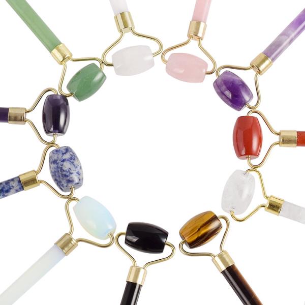 Blue Jade Stone Rollers for Anti Puffiness