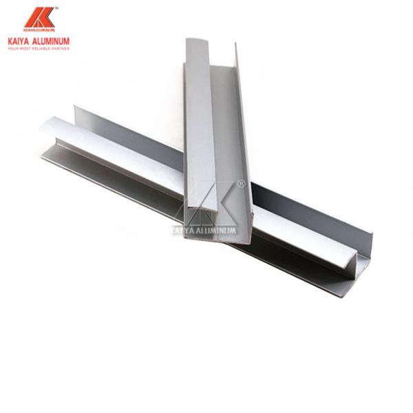 Anodized Silver F Shaped Furniture Aluminium Profiles For Cabinet Wardrobe