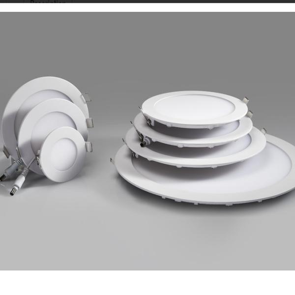 3w 6w 9w led slim round panel light white frame circular round aluminium Lamp for housing