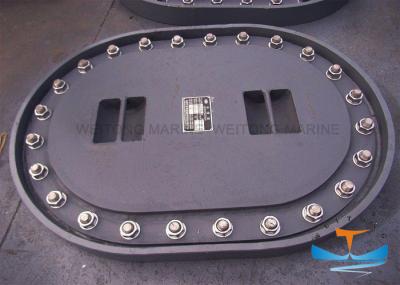 Manhole Marine Hatch Cover 450x350-800x600mm Long Circle Shape With M20 Bolt