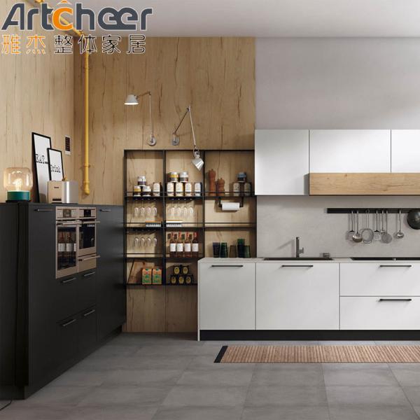 Modern Kitchen Cabinets with Wall Cabinet Shelf Storage and E0 Grade Wood Melamine Design