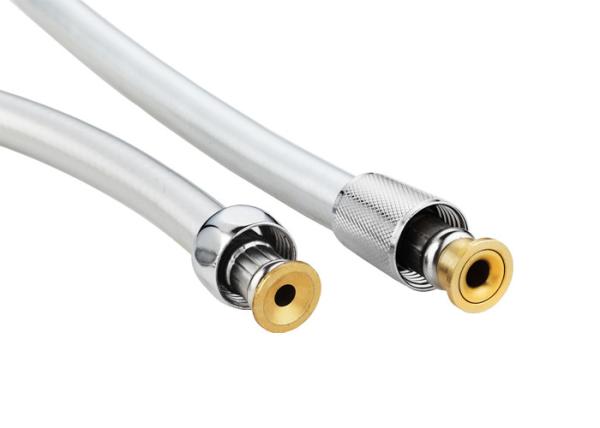Leyou Silver PVC Shower Hose , 150cm High Pressure Shower Hose 1/2 Connector