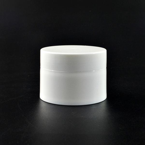 White Stackable Plastic Cosmetic Containers 4 Oz Cosmetic Jars For Setting Face Cream